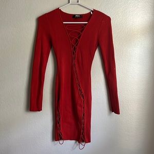 Bodycon dress dark orange